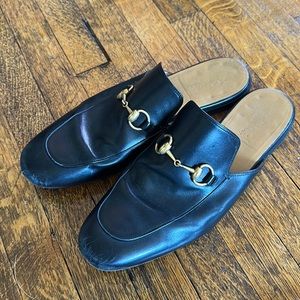 GUCCI MEN'S PRINCETOWN LEATHER SLIPPER